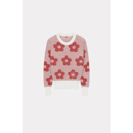Women Flower Jacquard Jumper - Off White