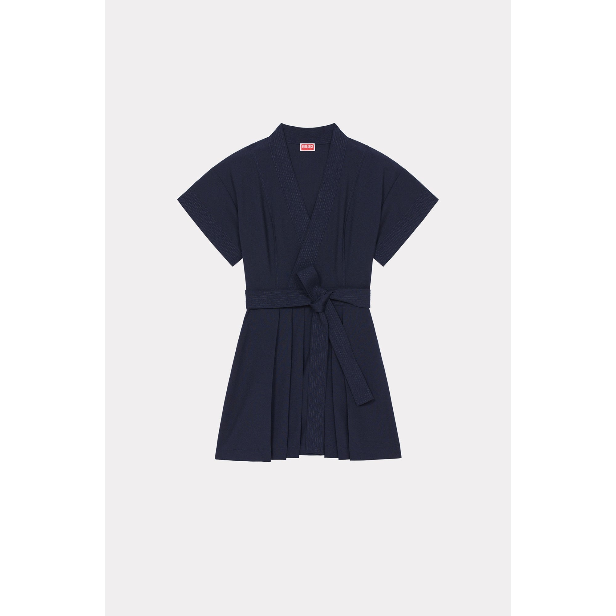 Women Kimono Mini Dress - Midnight Blue