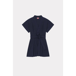 Women Kimono Mini Dress - Midnight Blue
