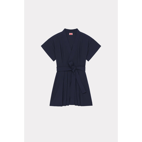 Women Kimono Mini Dress - Midnight Blue