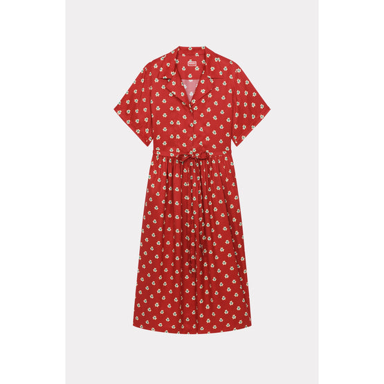 Women Kenzo Teddy Flower Long Dress - Cherry