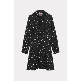 Women Kenzo Flower Spot Short Dress - Black