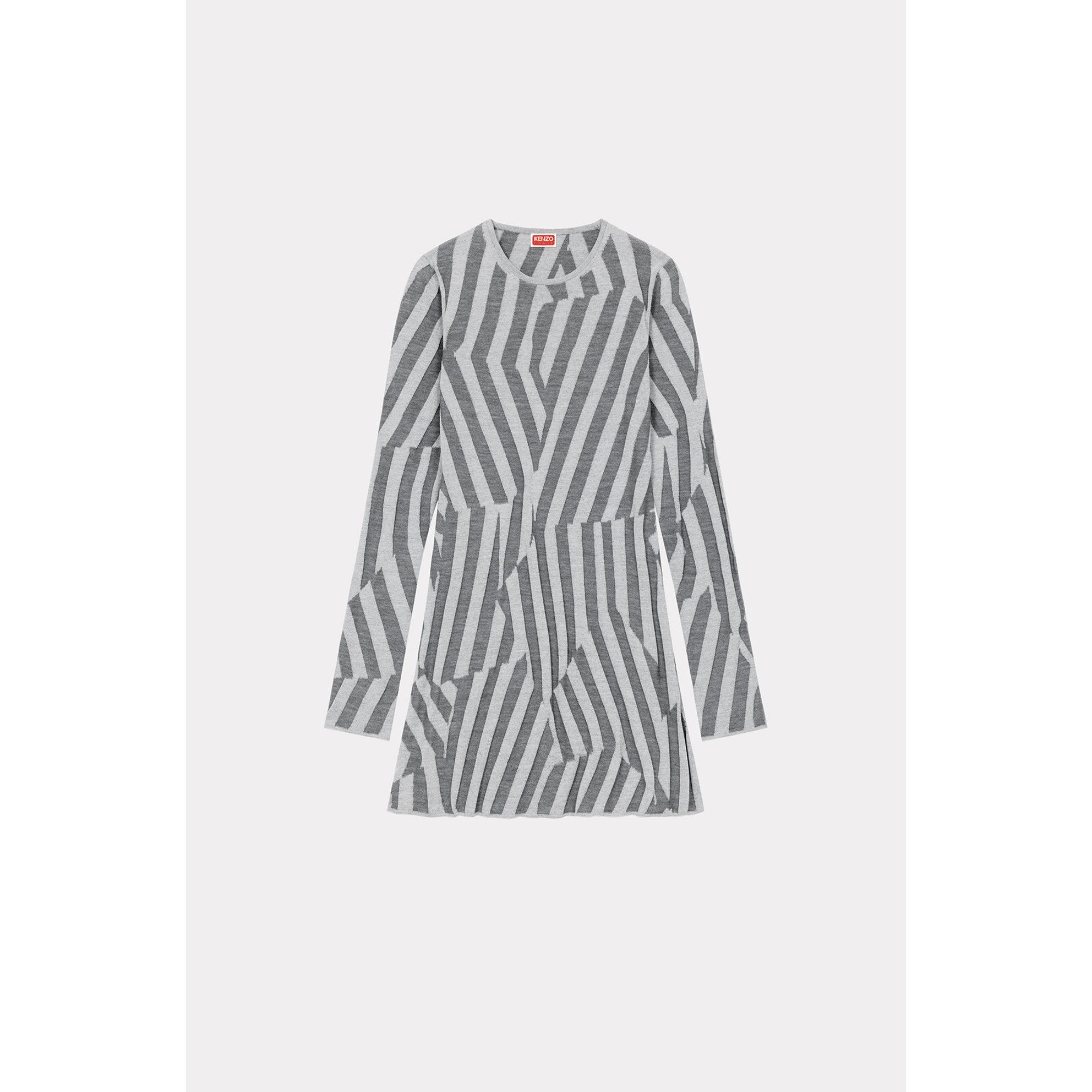 Women Kenzo Dazzle Stripe Dress - Pearl Grey