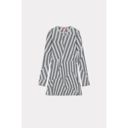 Women Kenzo Dazzle Stripe Dress - Pearl Grey