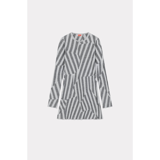 Women Kenzo Dazzle Stripe Dress - Pearl Grey