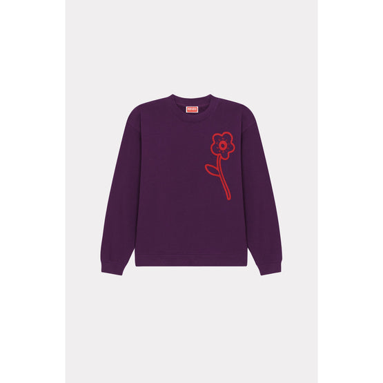 Women Graphic Regular Sweatshirt - Aubergine