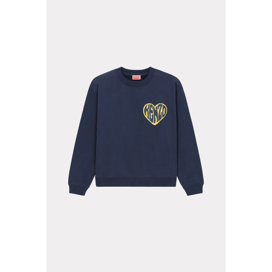 Women Hearts Regular Sweatshirt - Midnight Blue