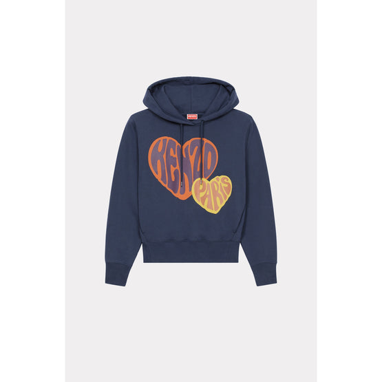 Women Kenzo Hearts Classic Hoodie - Midnight Blue
