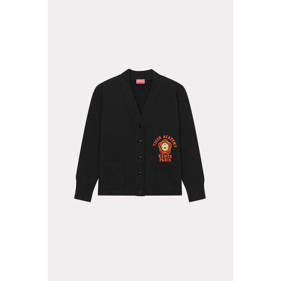 Women Graphic Molleton Cardigan - Black