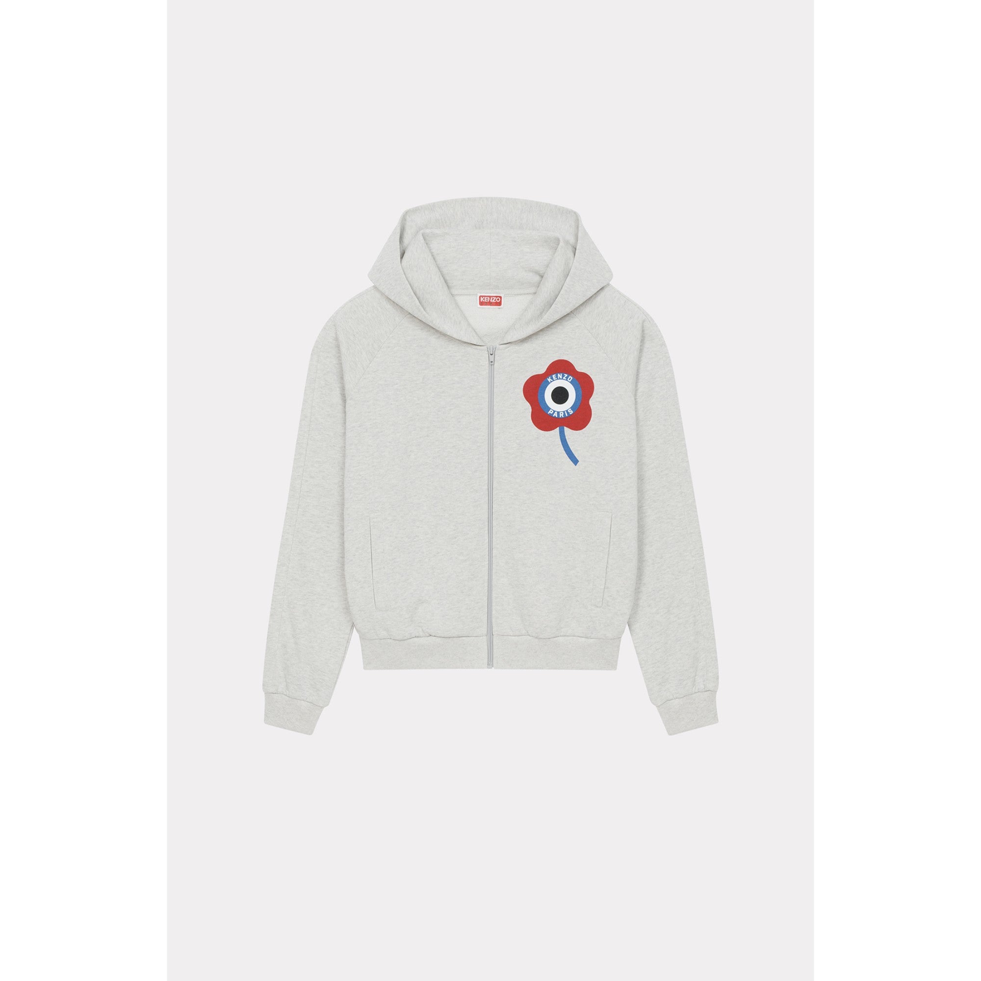 Women Target Full Zip Hoodie - Pale Grey