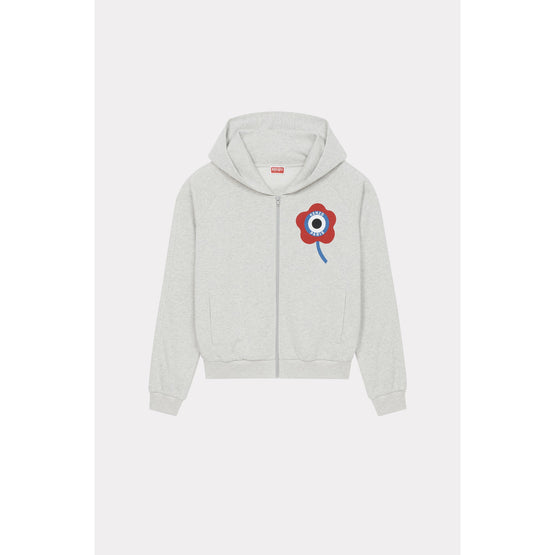 Women Target Full Zip Hoodie - Pale Grey