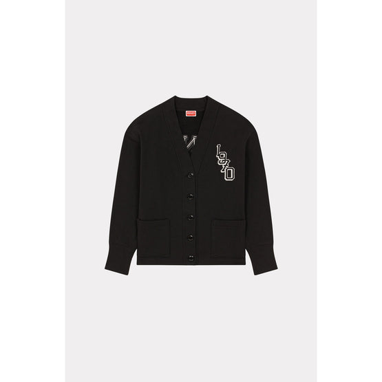 Women Tiger Varsity Cardigan - Black