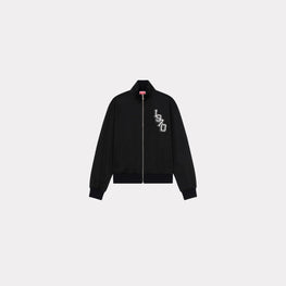 Women Tiger Varsity Tracksuit Jacket - Black