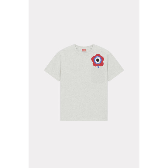 Women Target Crest Loose T-Shirt - Pale Grey