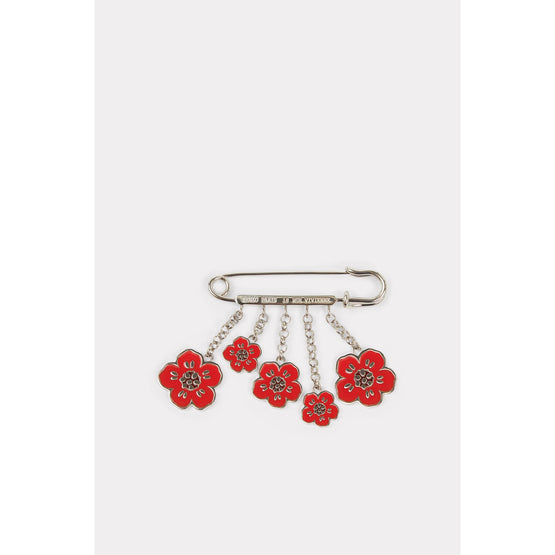 Women Boke Flower Brooch - Medium Red