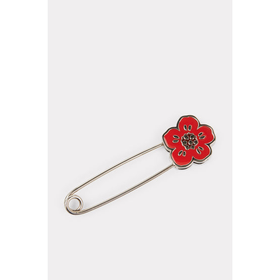 Women Boke Flower Pins - Medium Red