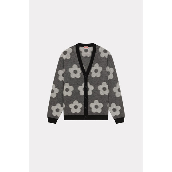 Men Kenzo Flower Spot Cardigan - Black