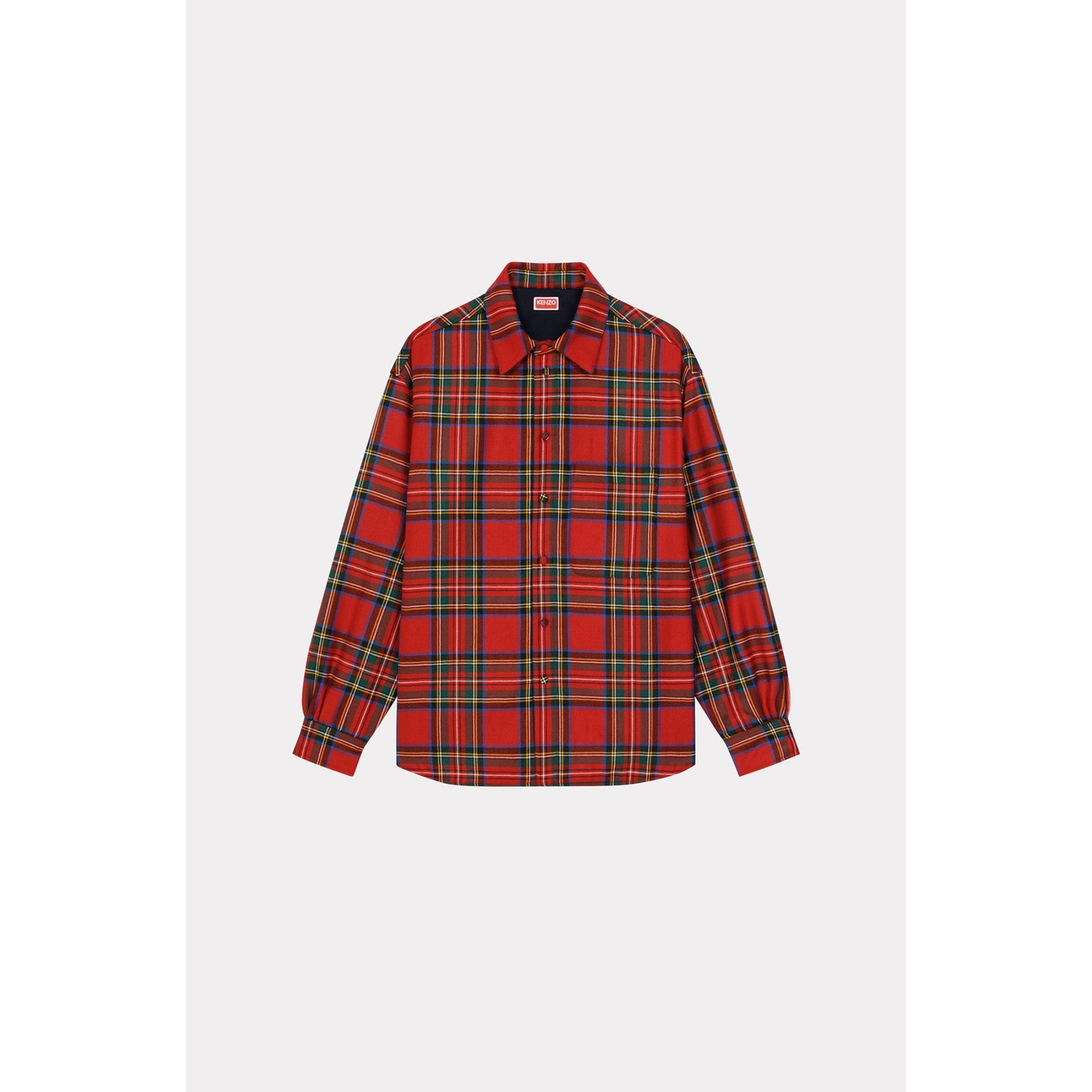 Men Checked Padded Shirt - Cherry