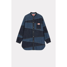 Men Rinse Long Tunic Sleeve Shirt - Rinse Blue Denim