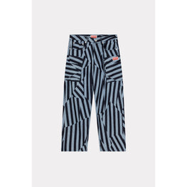 Men Dazzle Stripe Cargo Monkey Fit - Rinse Blue Denim