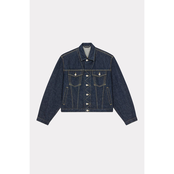 Men Rinse Denim Trucker Jacket - Rinse Blue Denim