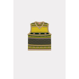 Men Fairisle Vest - Green