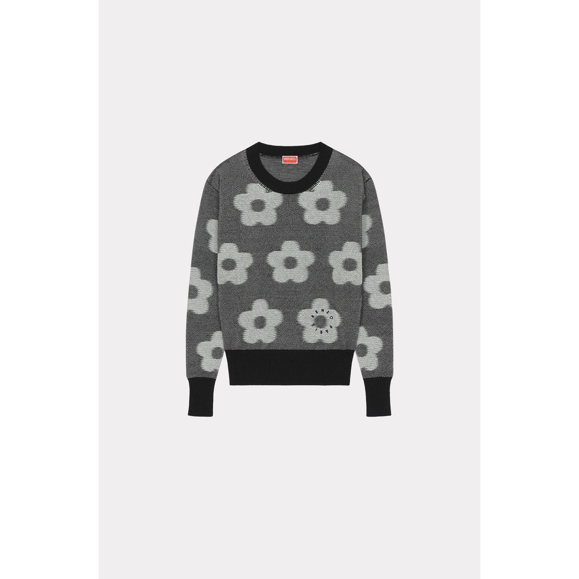 Men Kenzo Flower Spot Jumper - Black