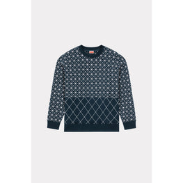 Men Sashiko Stitch Oversize Sw - Midnight Blue