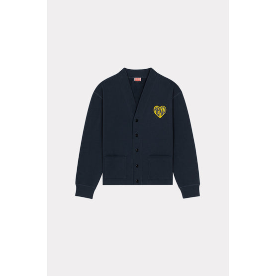 Men Kenzo Hearts Classic Cardigan - Midnight Blue