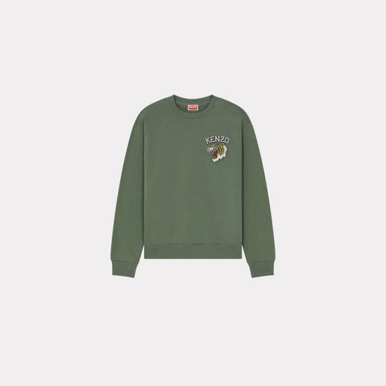 Men Tiger Varsity Classic Sweat - Dark Khaki