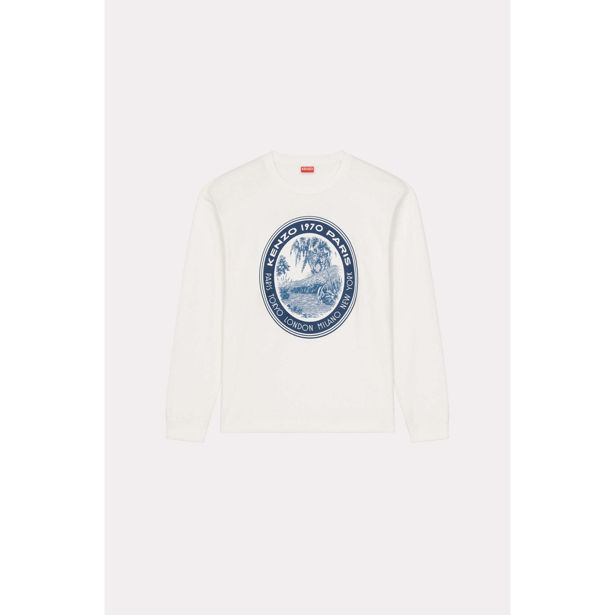 Men Kenzo Tiger Patch Classic T-S - Off White