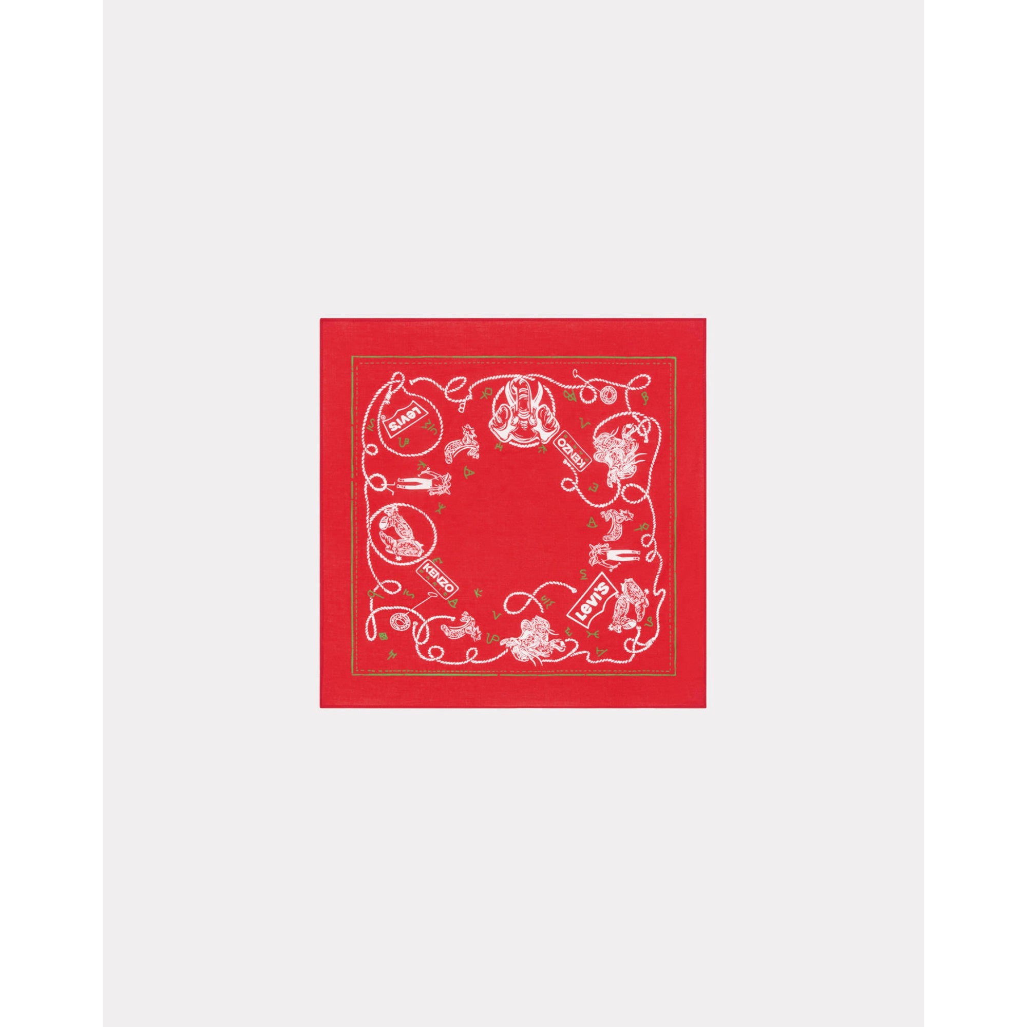 Men Printed Bandana - Cherry