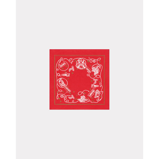 Men Printed Bandana - Cherry