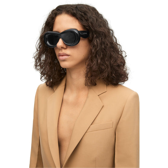 Women Inflated Mask Sunglasses - Black