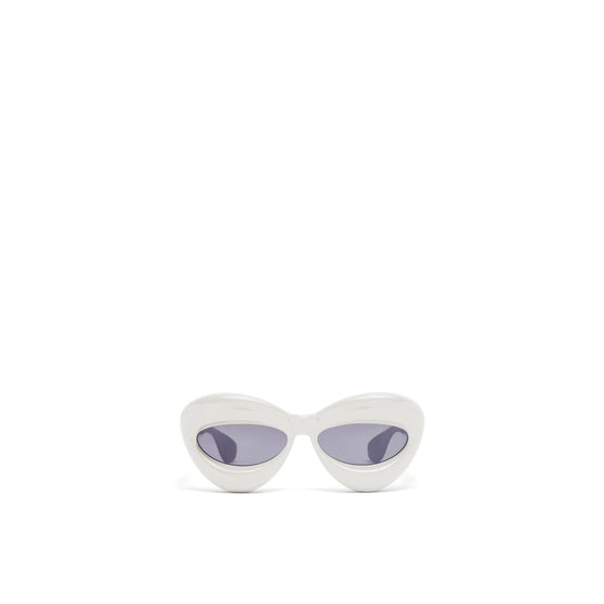Women Inflated Cateye Sunglasses - Grey