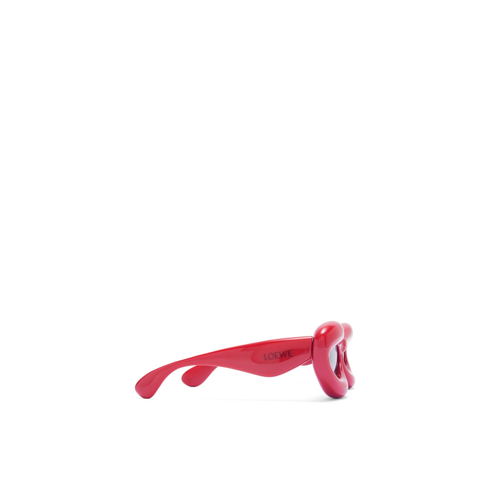 Women Inflated Cateye Sunglasses - Lipstick