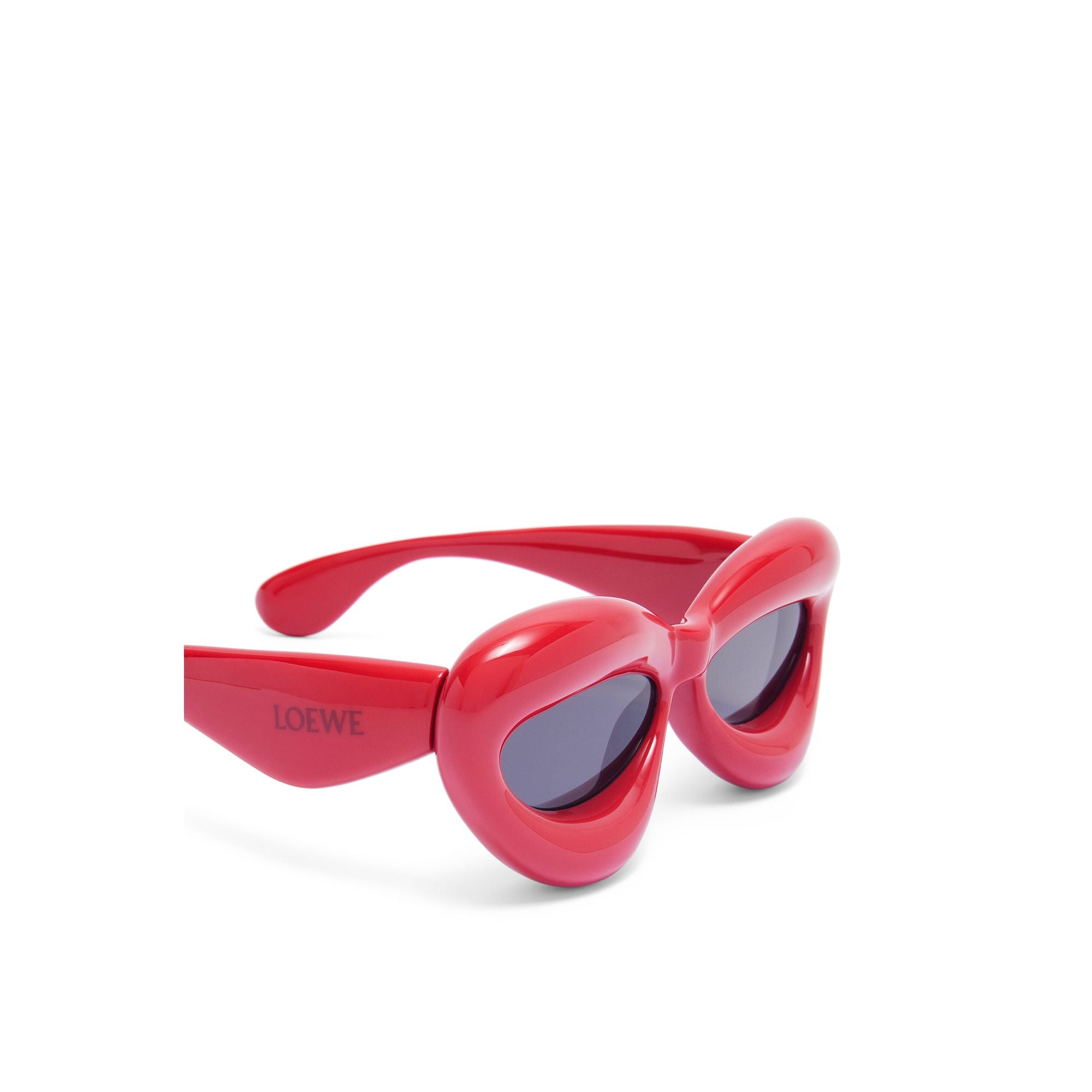 Women Inflated Cateye Sunglasses - Lipstick