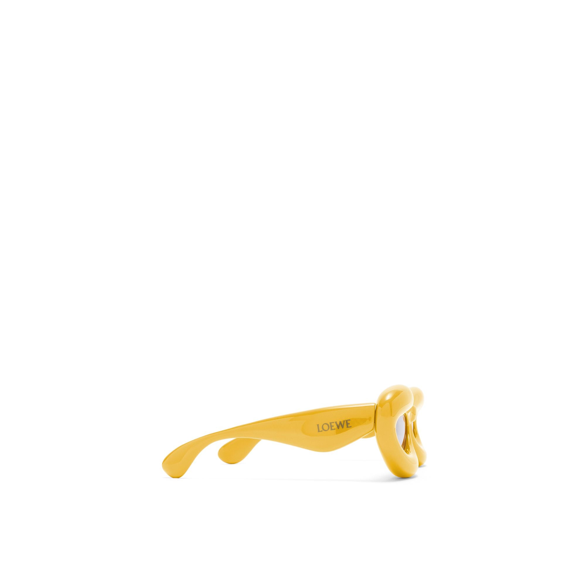 Women Inflated Cateye Sunglasses - Yellow