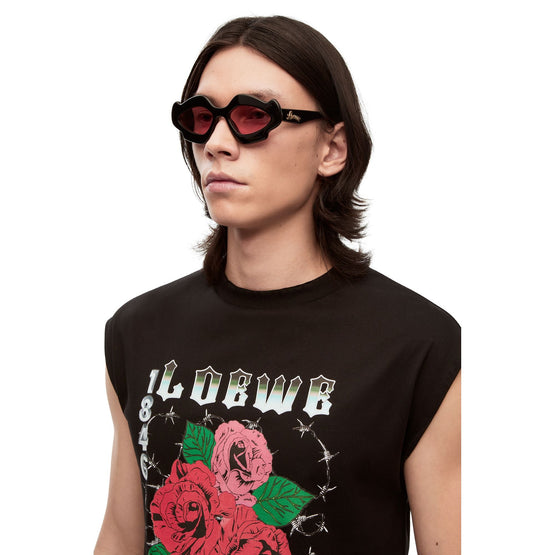 Women Flame Sunglasses - Shiny Black