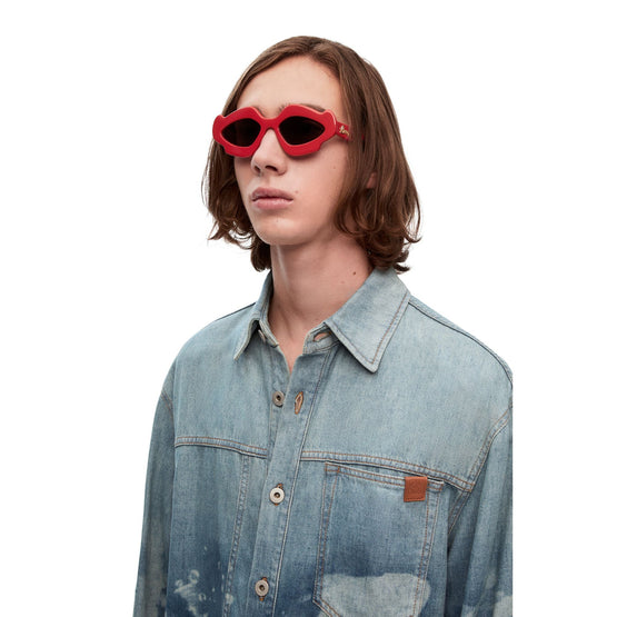 Women Flame Sunglasses - Shiny Red