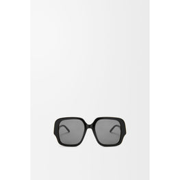 Women Square Slim Sunglasses - Black