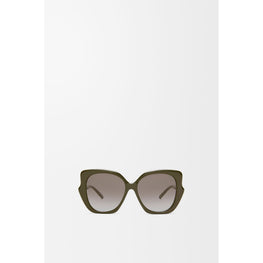 Women Fantasy Slim Sunglasses - Shiny Khaki