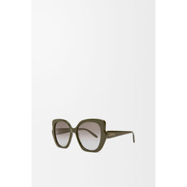 Women Fantasy Slim Sunglasses - Shiny Khaki
