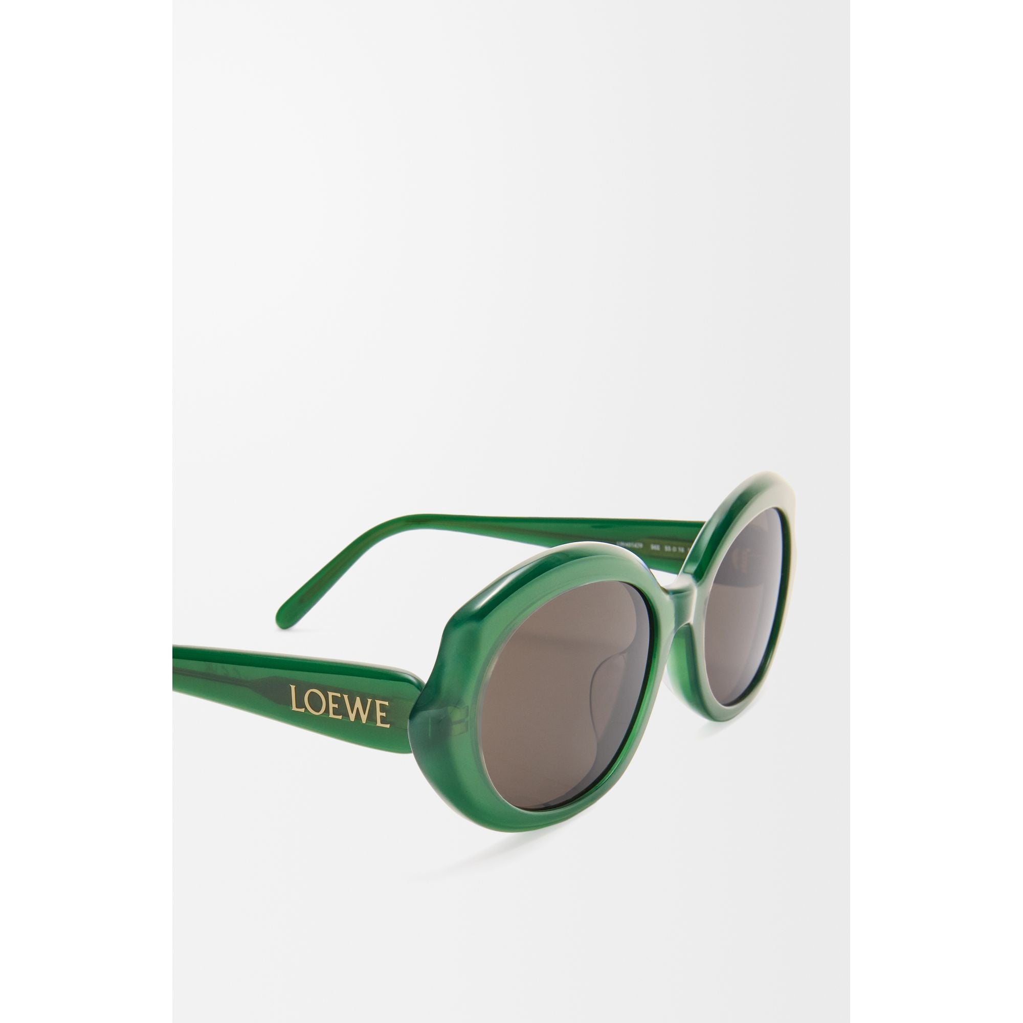 Women Mini Oval Slim Sunglasses - Shiny Opaline Green
