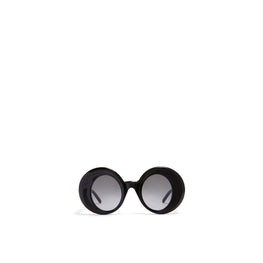 Women Round Oversized Sunglasses - Black