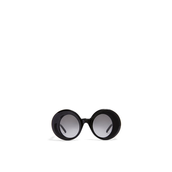Women Round Oversized Sunglasses - Black