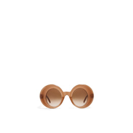 Women Round Oversized Sunglasses - Light Brown