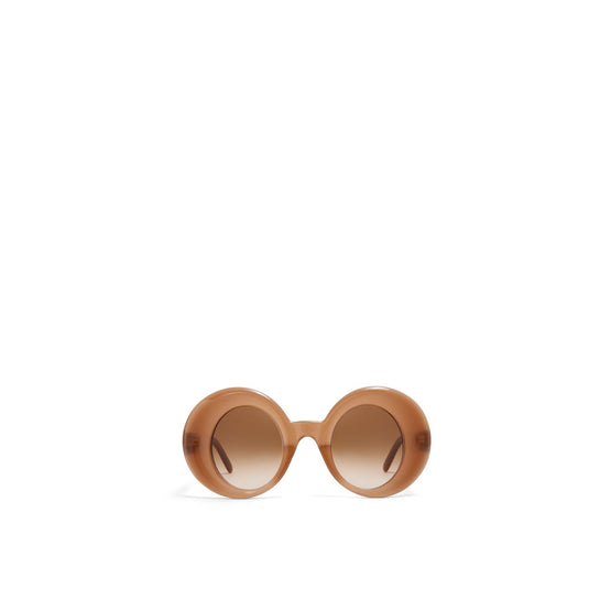 Women Round Oversized Sunglasses - Light Brown