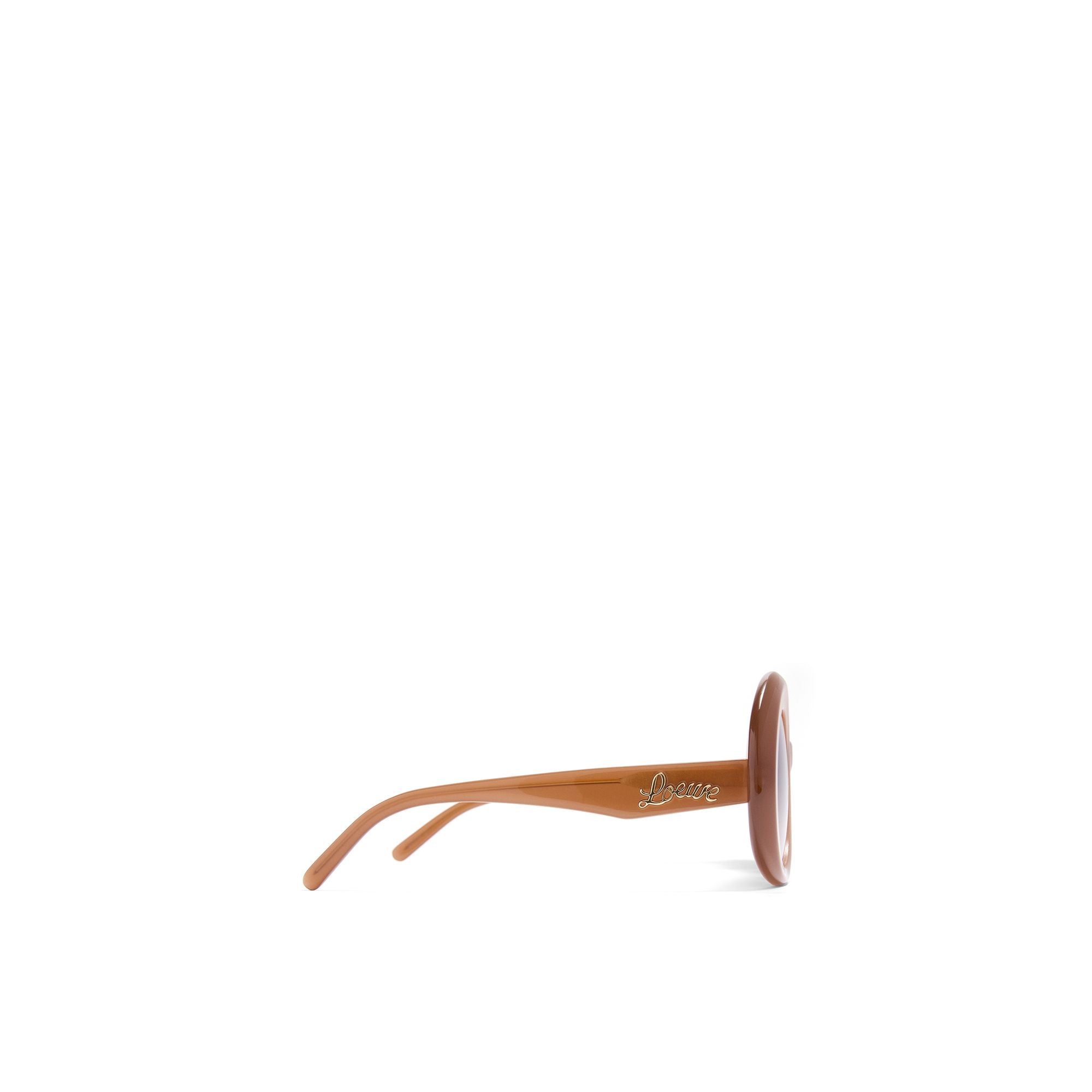 Women Round Oversized Sunglasses - Light Brown