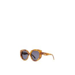 Women Butterfly Sunglasses - Shiny Blonde Havana/Smoke